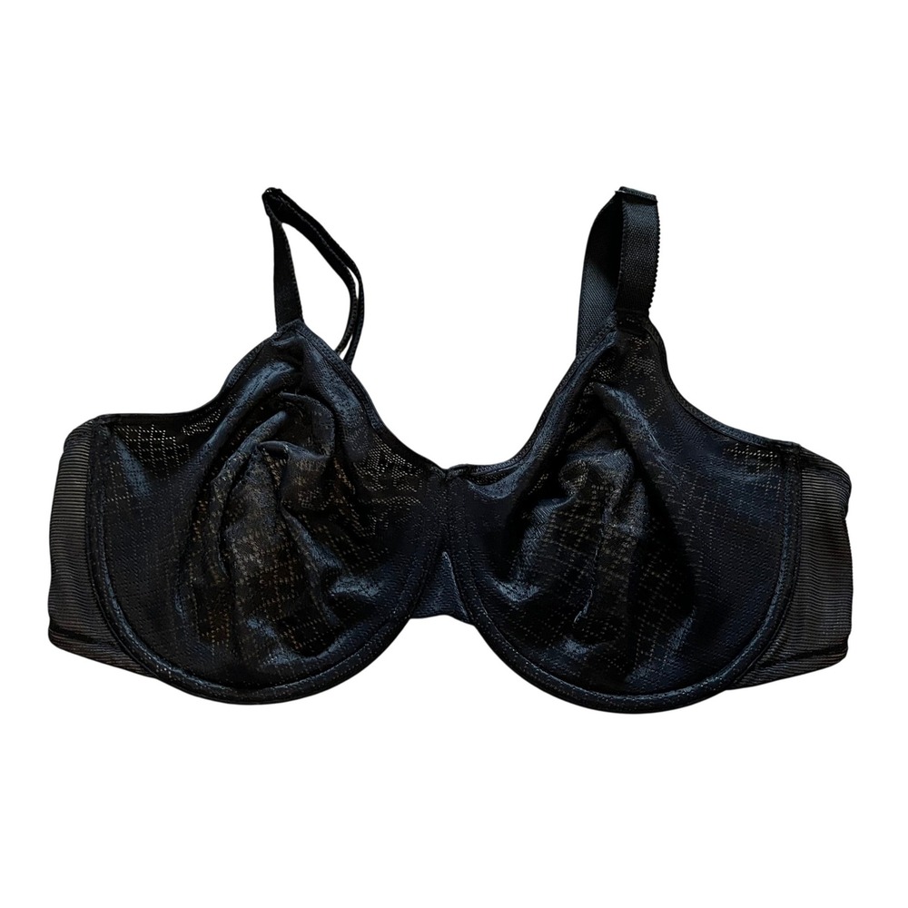 Wacoal Elevated Allure Black Sheer Mesh Underwire Bra 857210 US 40DD